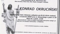 Zmarł Konrad Okruciński. Żył 70 lat.