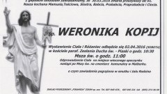 Zmarła Weronika Kopij. Żyła 91 lat.