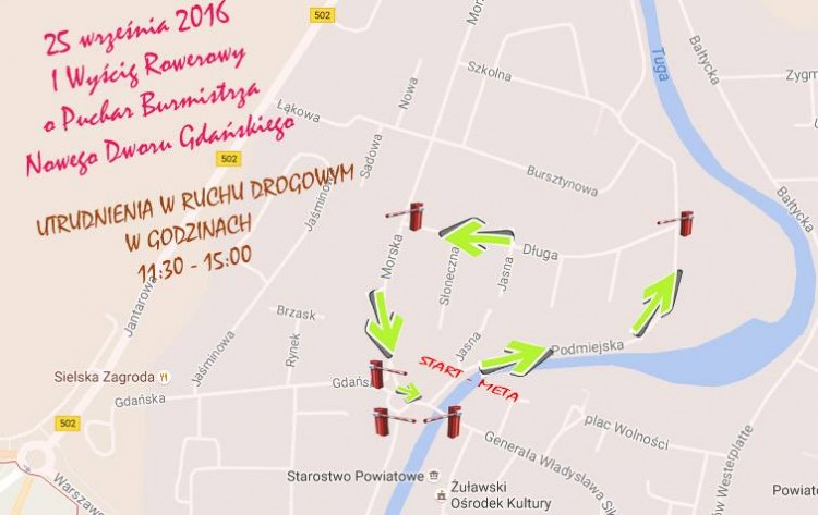 Nowy Dwór Gd. Podmiejska - ul. Długa - ul. Morska - most przy ul. Sikorskiego&#8230;