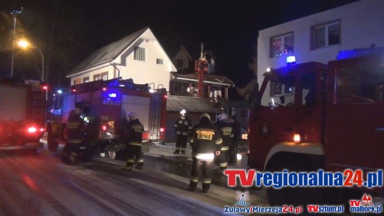 Jantar. Pożar budynku mieszkalno-usługowego - 04.01.2017