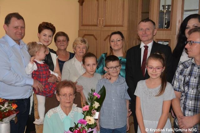 Gmina Nowy Dwór Gdański : 90. urodziny Pani Wiery Okuniewskiej - 20.01.2018