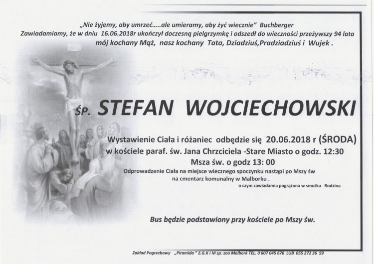 Zmarł Stefan Wojciechowski. Żył 94 lata.