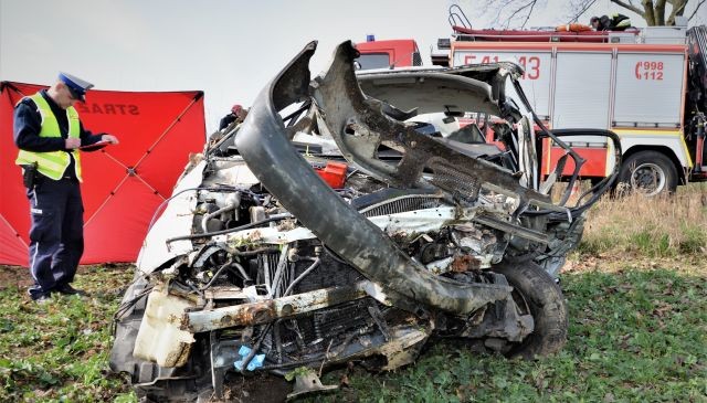 Zderzenie toyoty z drzewem. 27-letni kierowca poniósł śmierć na miejscu.