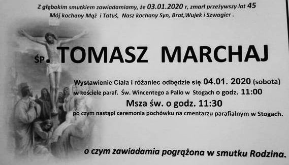 Zmarł Tomasz Marchaj. Żył 45 lat