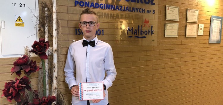 Uczeń ZSP3 wyróżniony w międzynarodowym konkursie.