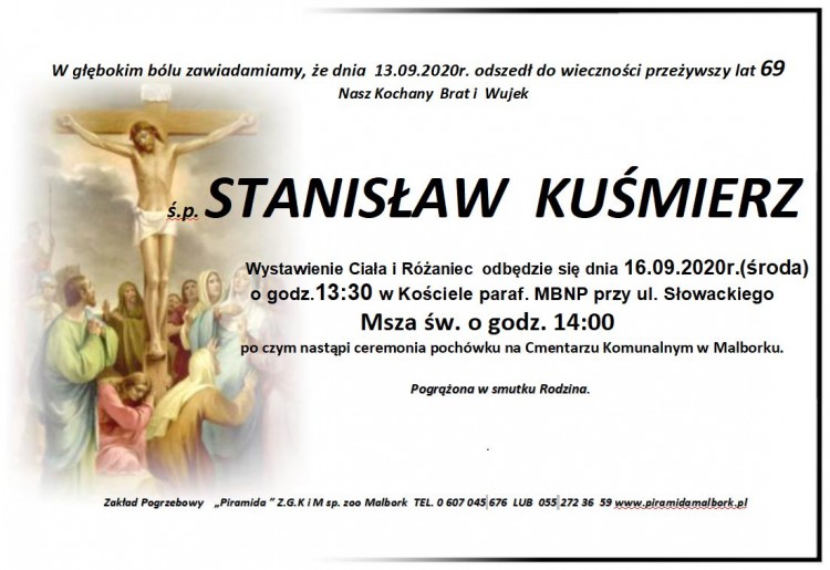 Zmarł Stanisław Kuśmierz. Żył 69 lat.