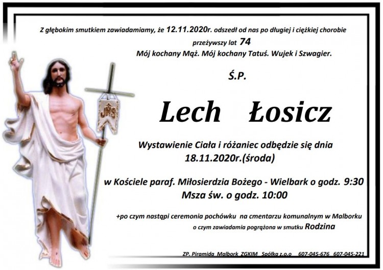 Zmarł Lech Łosicz. Żył 74 lata.