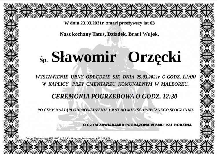 Zmarł Sławomir Orzęcki. Żył 63 lata.