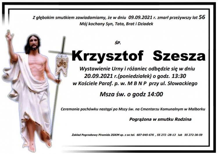 Zmarł Krzysztof Szesza. Żył 56 lat.
