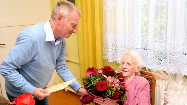 Nowy Dwór Gdański. Jubileusz 90 urodzin Wandy Ziegert.