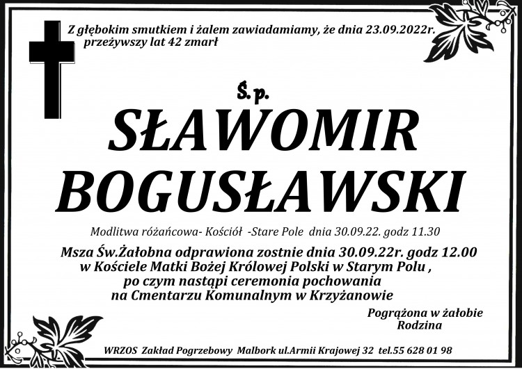 Zmarł Sławomir Bogusławski. Miał 42 lata.