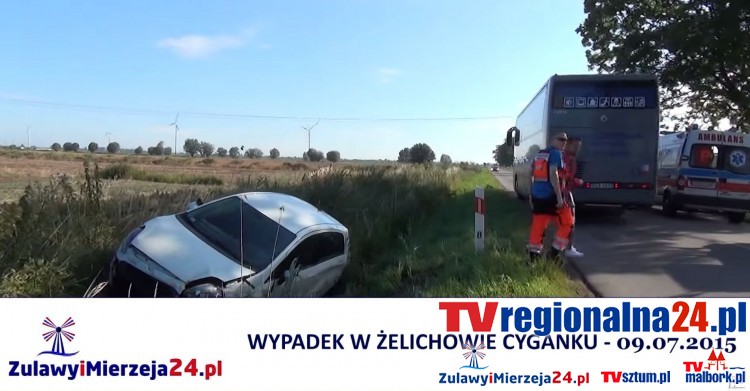 WYPADEK. ŻELICHOWO CYGANEK - 09.07.2015