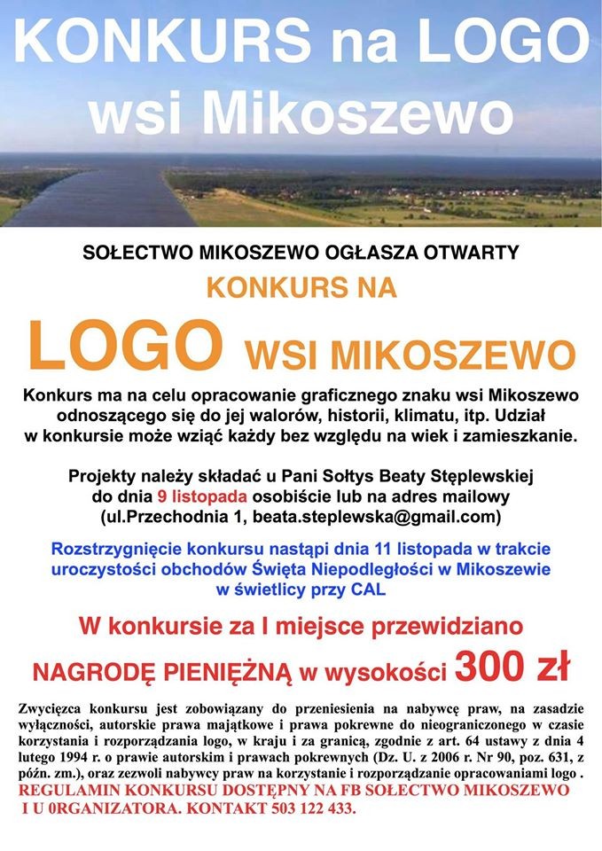 Sołectwo Mikoszewo ogłasza konkurs na logo wsi Mikoszewo - 07.11.2015