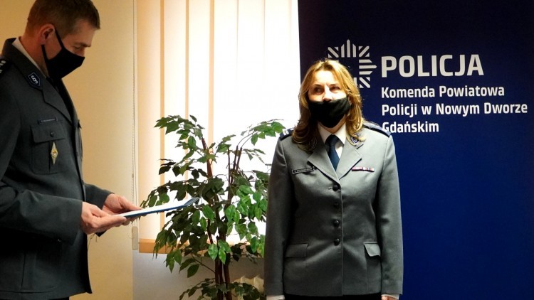 Nowy Dwór Gdański. Po 30 latach służby na emeryturę odeszła mł. insp. Grażyna Szulewska – Stahn.