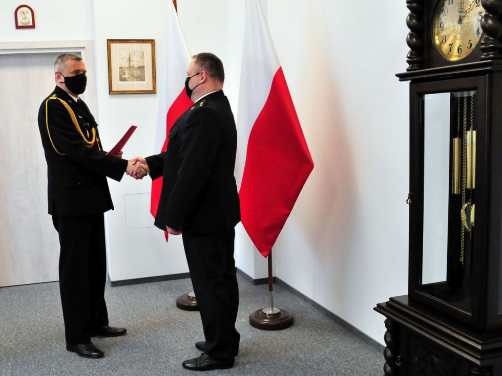 Malbork. Koniec próby - kpt. Damian Tomaszewski nowym zastępcą komendanta KP PSP.