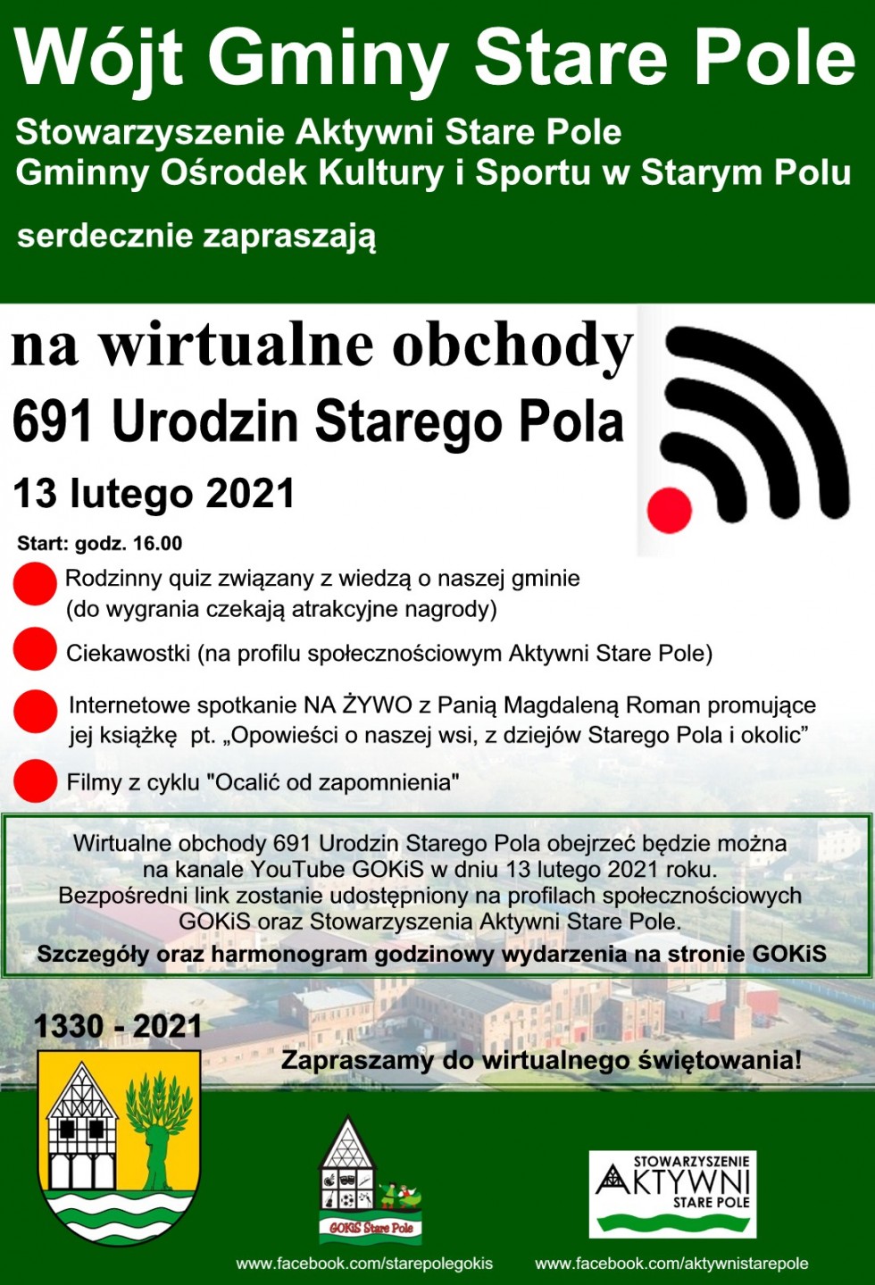 Stare Pole. Wirtualne obchody tegorocznych 691 urodzin miasta.