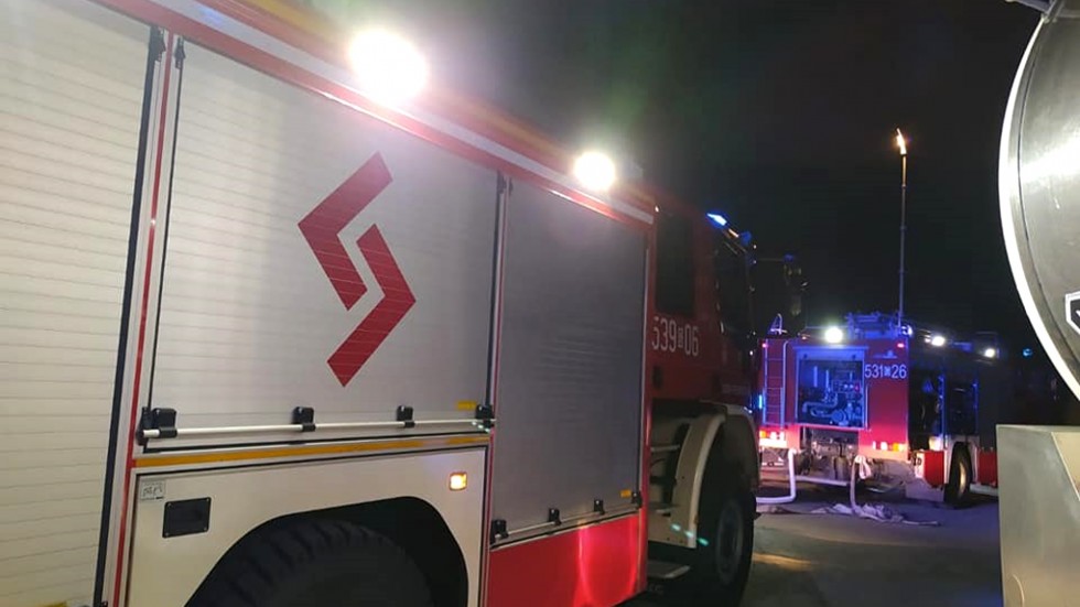 Pożar garażu z butlami z tlenem – raport sztumskich służb mundurowych.