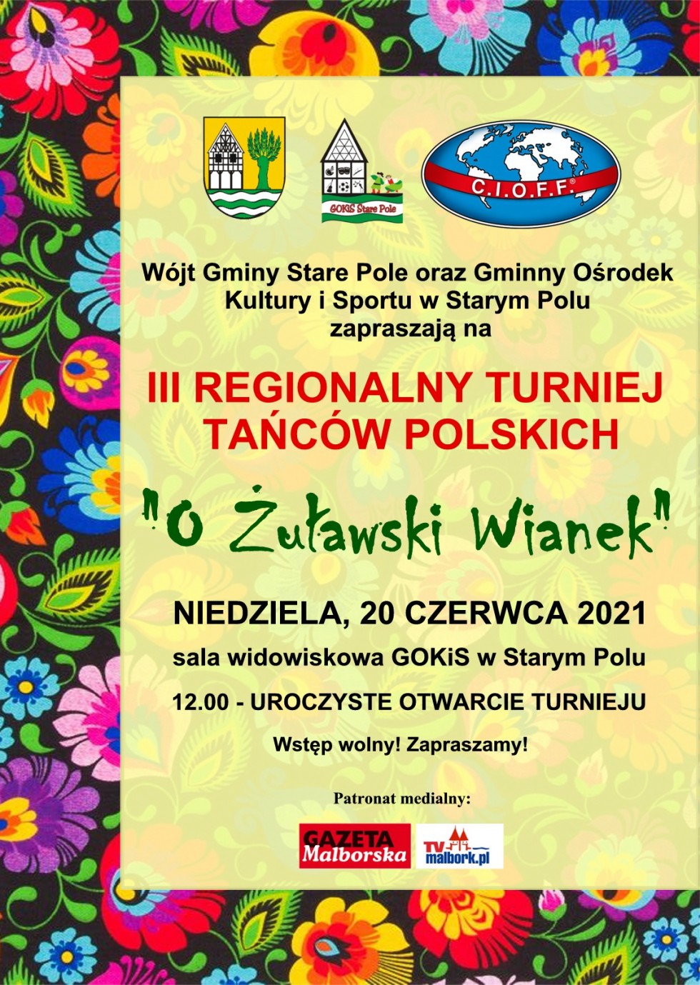 Stare Pole. III Regionalny Turniej Tańców Polskich „O Żuławski wianek”.