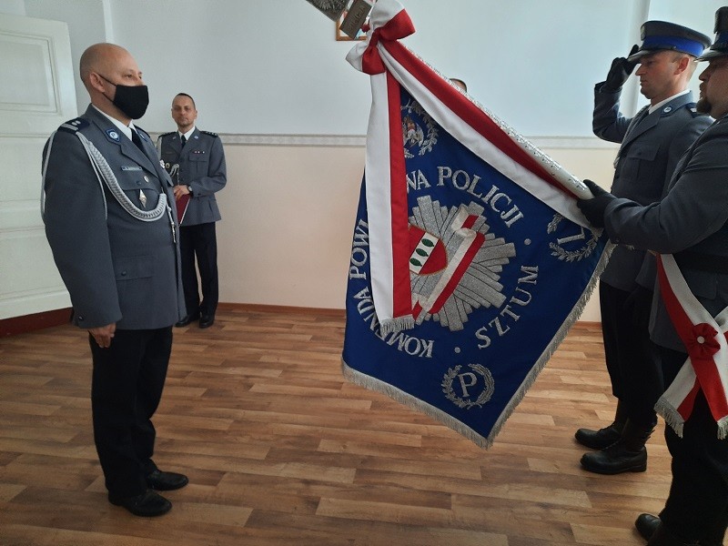 Sztum. Odbyła się uroczystość objęcia stanowiska nowego Komendanta Powiatowego Policji.