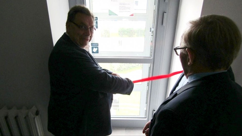 Stare Pole. Urzędowa winda oddana do użytku dla petentów.