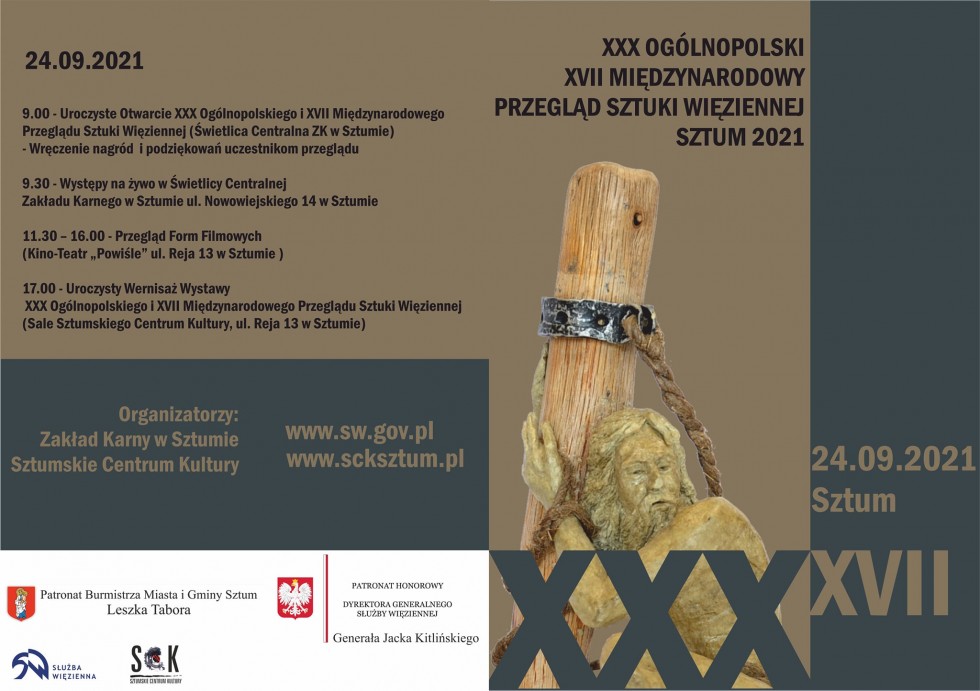 Sztum. XXX Ogólnopolski i XVII Międzynarodowy Przegląd Sztuki Więziennej.