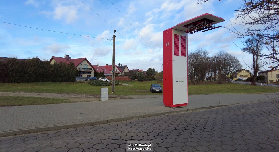 Ładowarka pantografowa na pętli przy malborskim Cmentarzu Komunalnym - 20.11.2021