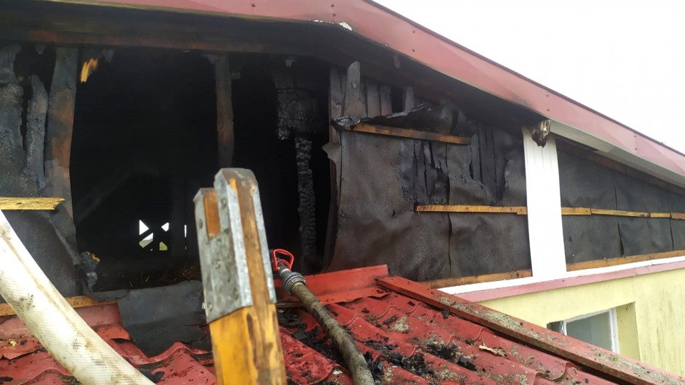 Pożar domu w Monasterzysku Wielkim – raport sztumskich służb mundurowych.