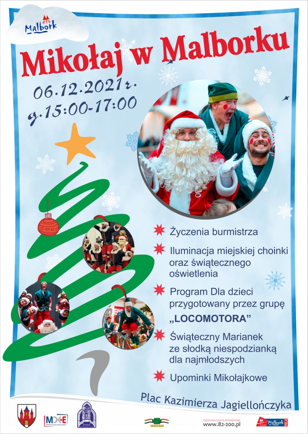 Malbork. Świąteczne spotkanie z Mikołajem. Retransmisja z kamery pogodowej