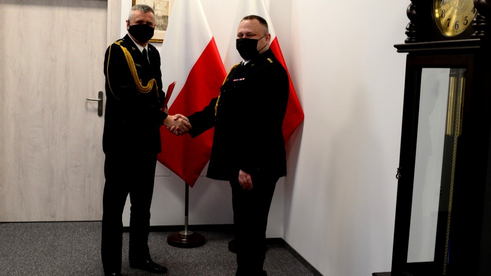 Malbork. St. kpt. Damian Tomaszewski nowym Komendantem Straży Pożarnej.