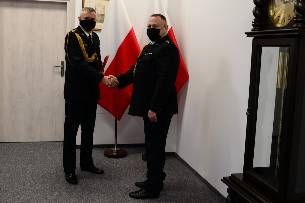 Malbork. St. kpt. Damian Tomaszewski nowym Komendantem Straży Pożarnej.
