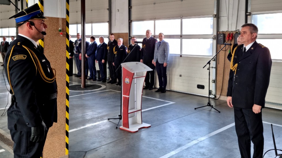 Malbork. St. kpt. Damian Tomaszewski oficjalnie powołany na stanowisko komendanta KP PSP.