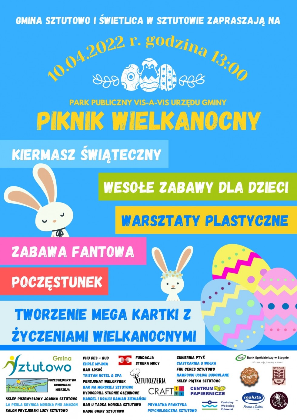 Sztutowo. W niedzielę Piknik Wielkanocny. Sprawdź, jakie czekają atrakcje.
