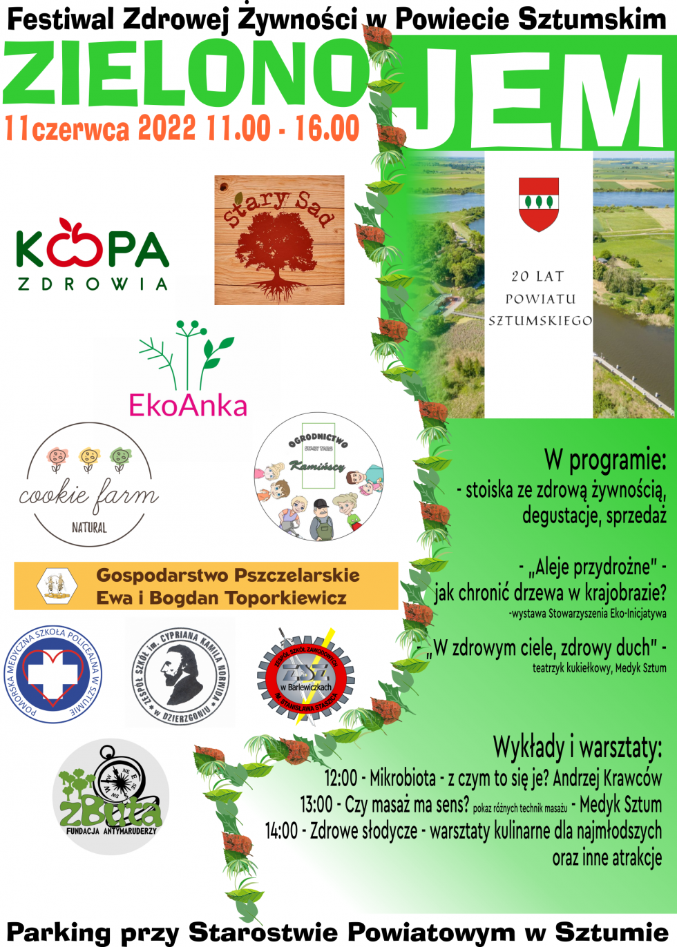 Sztum. Festiwal Zdrowej Żywności na 20-lecie Powiatu.