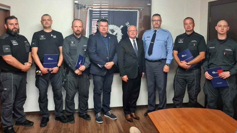 Sztum. Odznaczenia dla zasłużonych krwiodawców z Zakładu Karnego.