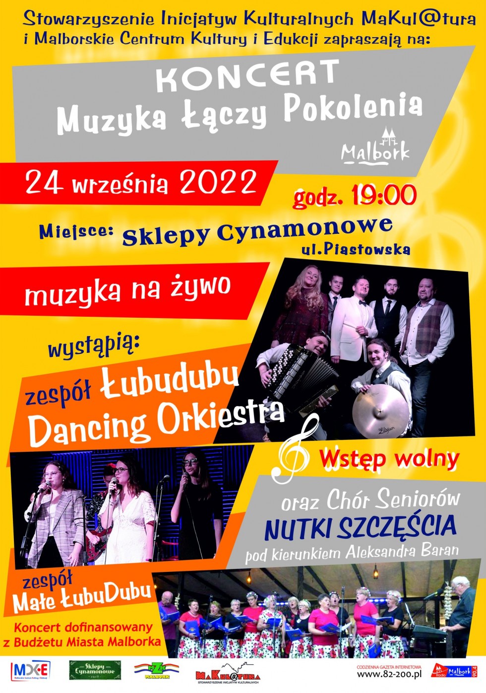 Malbork. W sobotę koncert Muzyka Łączy Pokolenia.