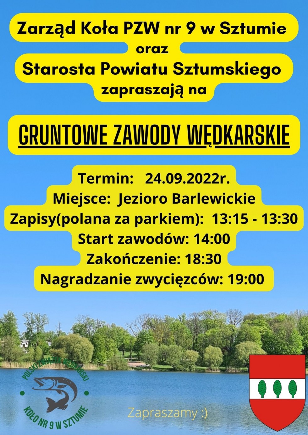 Sztum. W sobotę Gruntowe Zawody Wędkarskie.