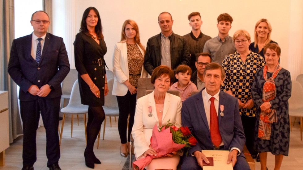 Nowy Dwór Gdański. Złote Gody państwa Janiny i Ryszarda Grot.