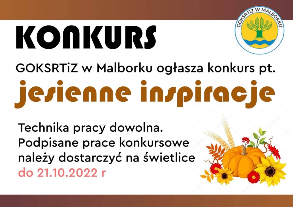 Gmina Malbork. Weź udział w jesiennym konkursie plastycznym.