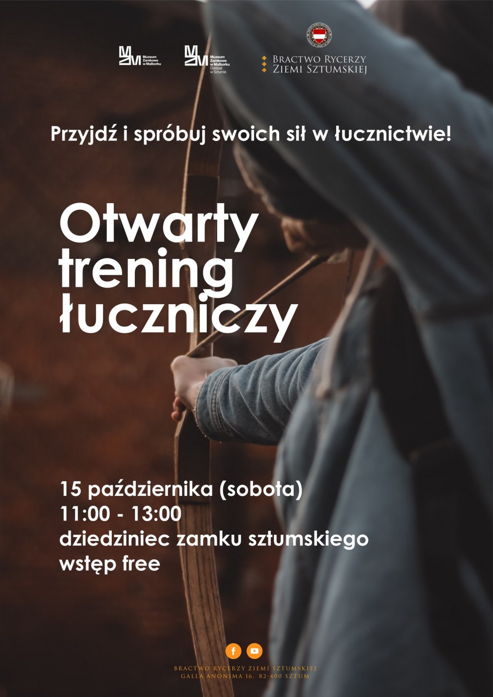Sztum. Przyjdź i spróbuj swoich sił w łucznictwie.