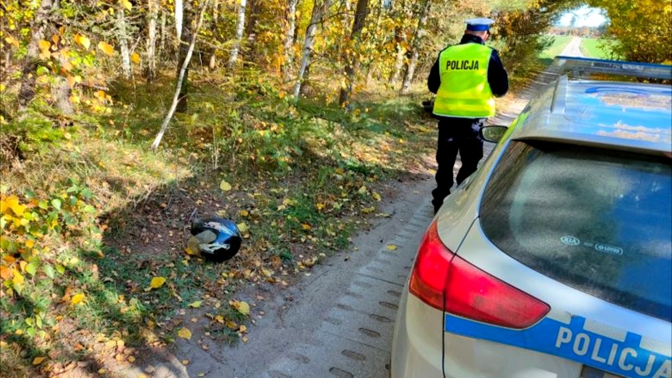 Powiat sztumski. Motorowerzysta potrącony przez osobówkę.