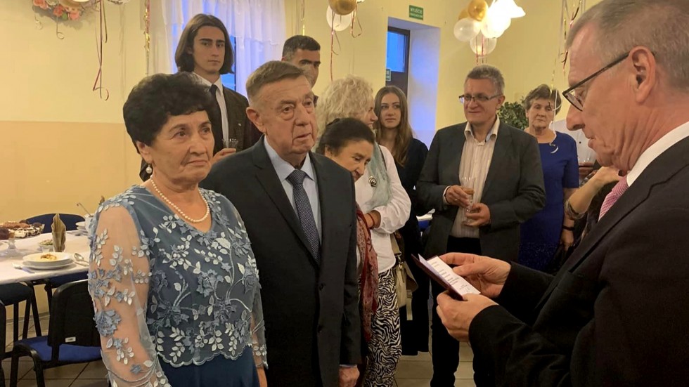 Nowy Dwór Gdański. 50 lat pożycia małżeńskiego państwa Kazimiery i Tadeusza Tomczak.