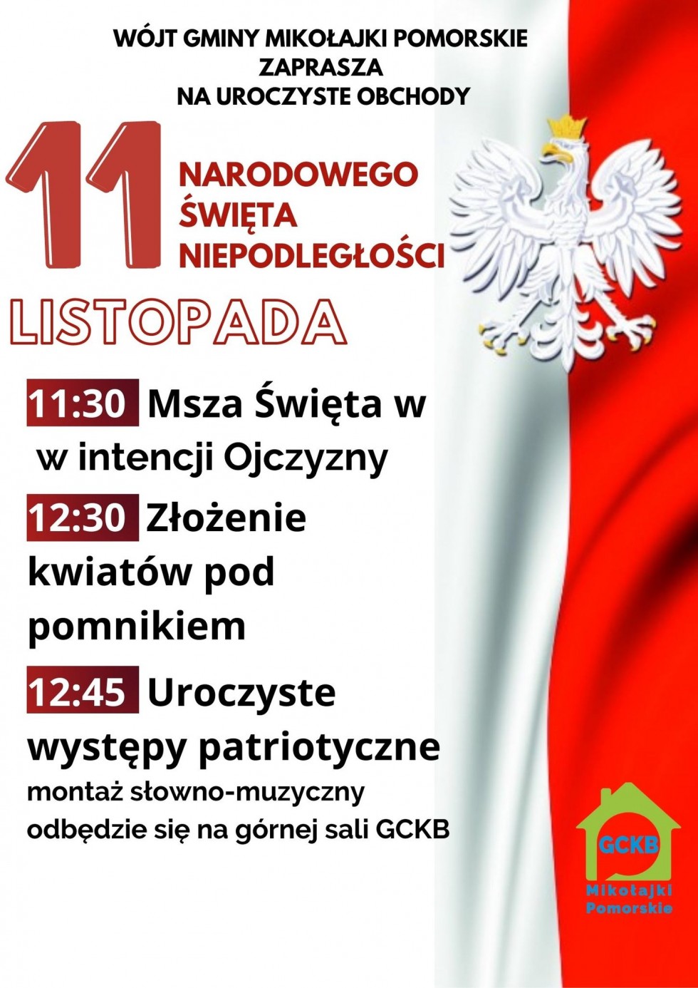Powiat sztumski. Obchody Narodowego Święta Niepodległości.