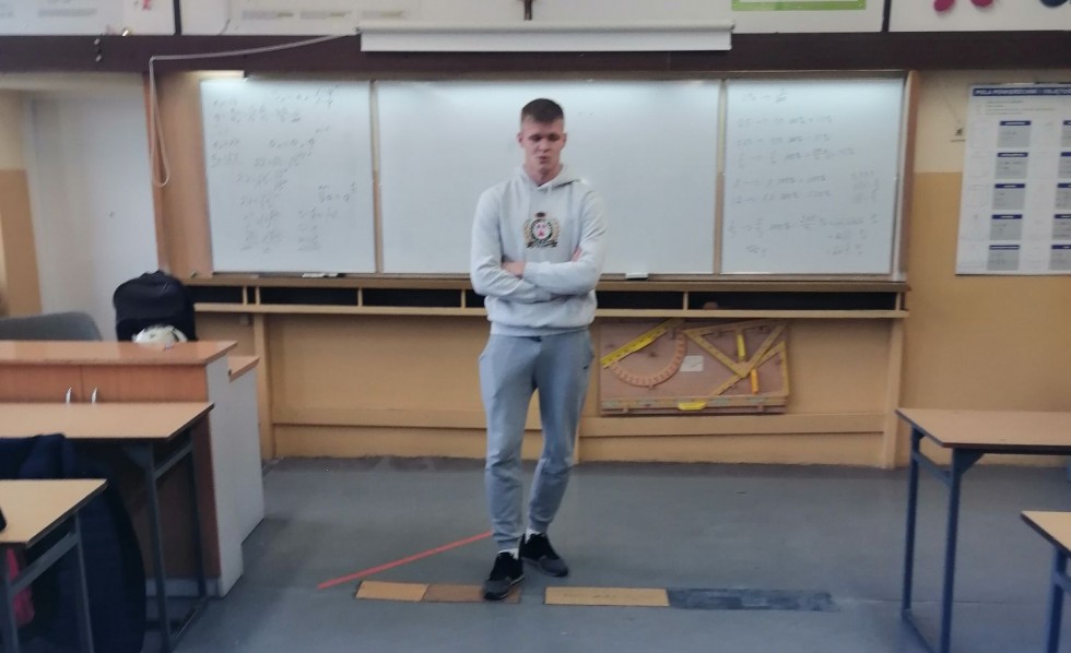Malbork. Piłkarz Olimpii Elbląg Dawid Wierzba odwiedził ZST.