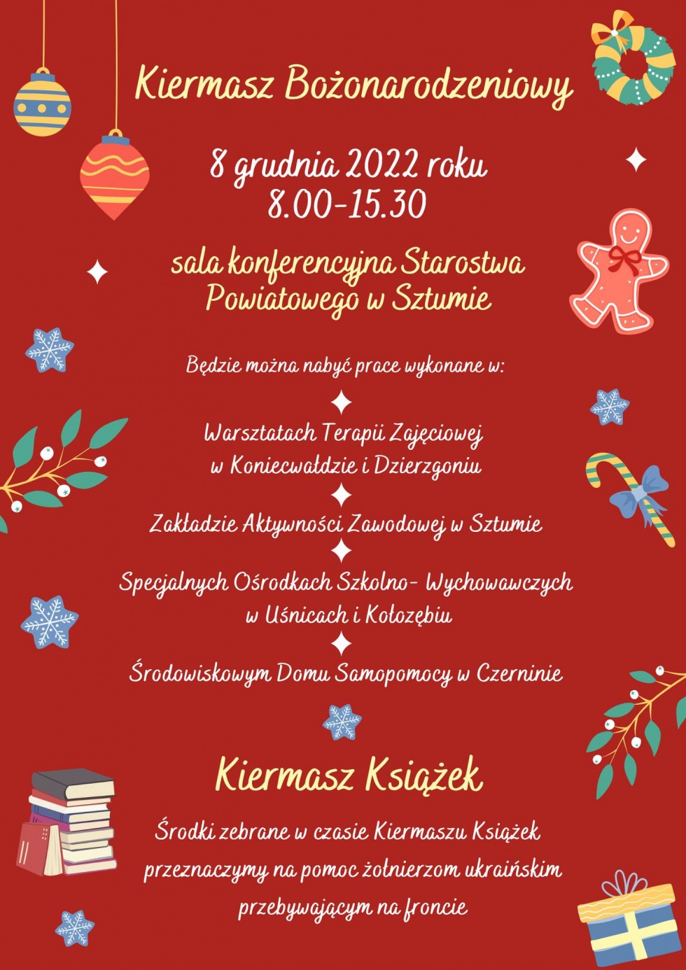 Sztum. Już wkrótce Kiermasz Bożonarodzeniowy.