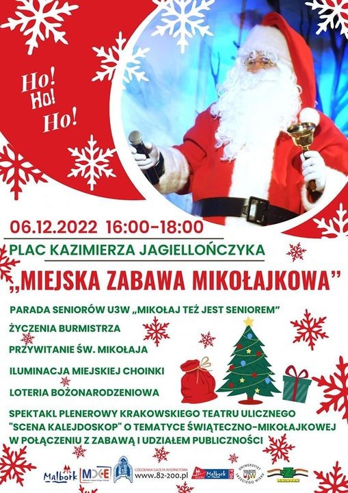 Malbork. Świąteczne spotkanie z Mikołajem.