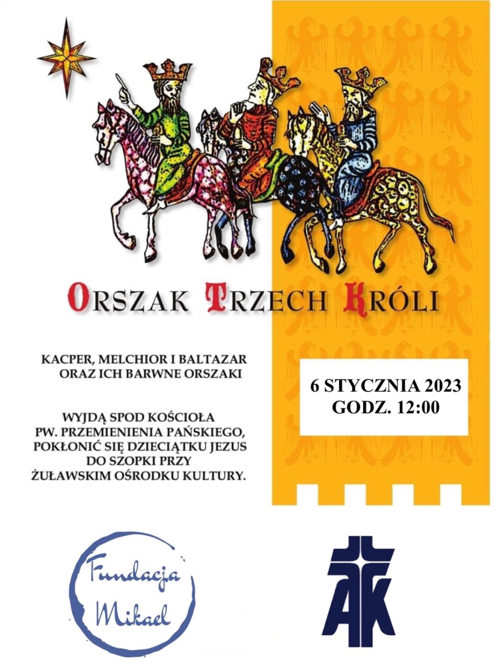 Nowy Dwór Gdański. Orszak Trzech Króli przejdzie ulicami miasta.