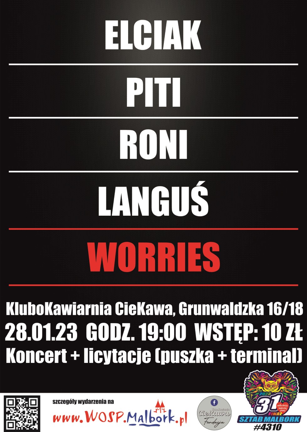 Malbork. Wielka Orkiestra Świątecznej Pomocy – sprawdź, co będzie się działo.