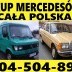 Skup Aut Mercedes A Klasa,Sprinter,Kaczka,190,124 i inne Busy terenowe,dostawcze,ciężarowe cała Polska