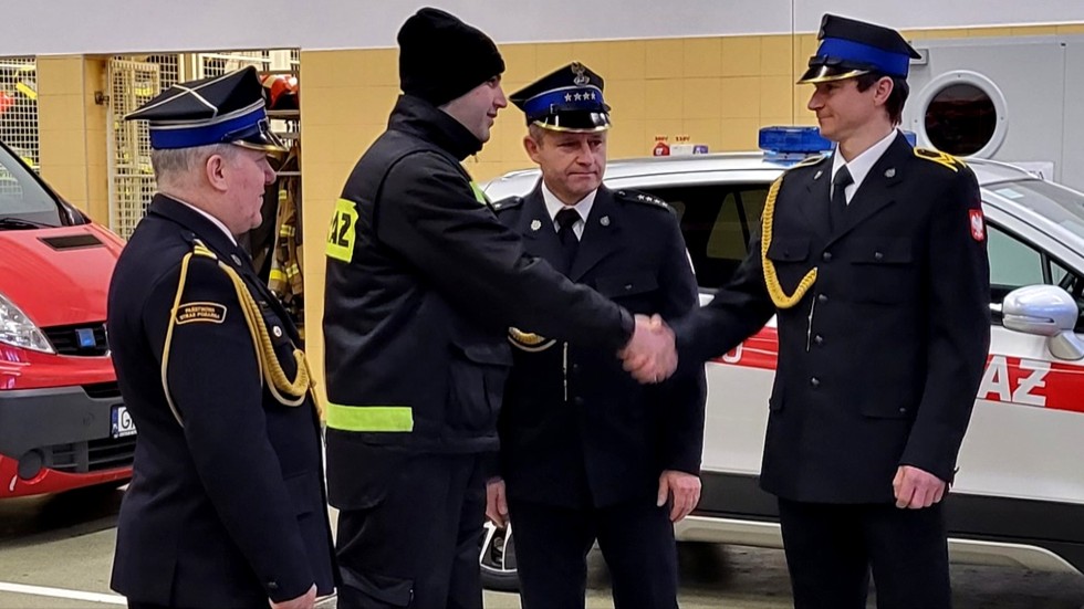 Nowy Dwór Gdański. Pożegnanie u strażaków – na emeryturę odszedł st. ogn. Andrzej Bednarski.