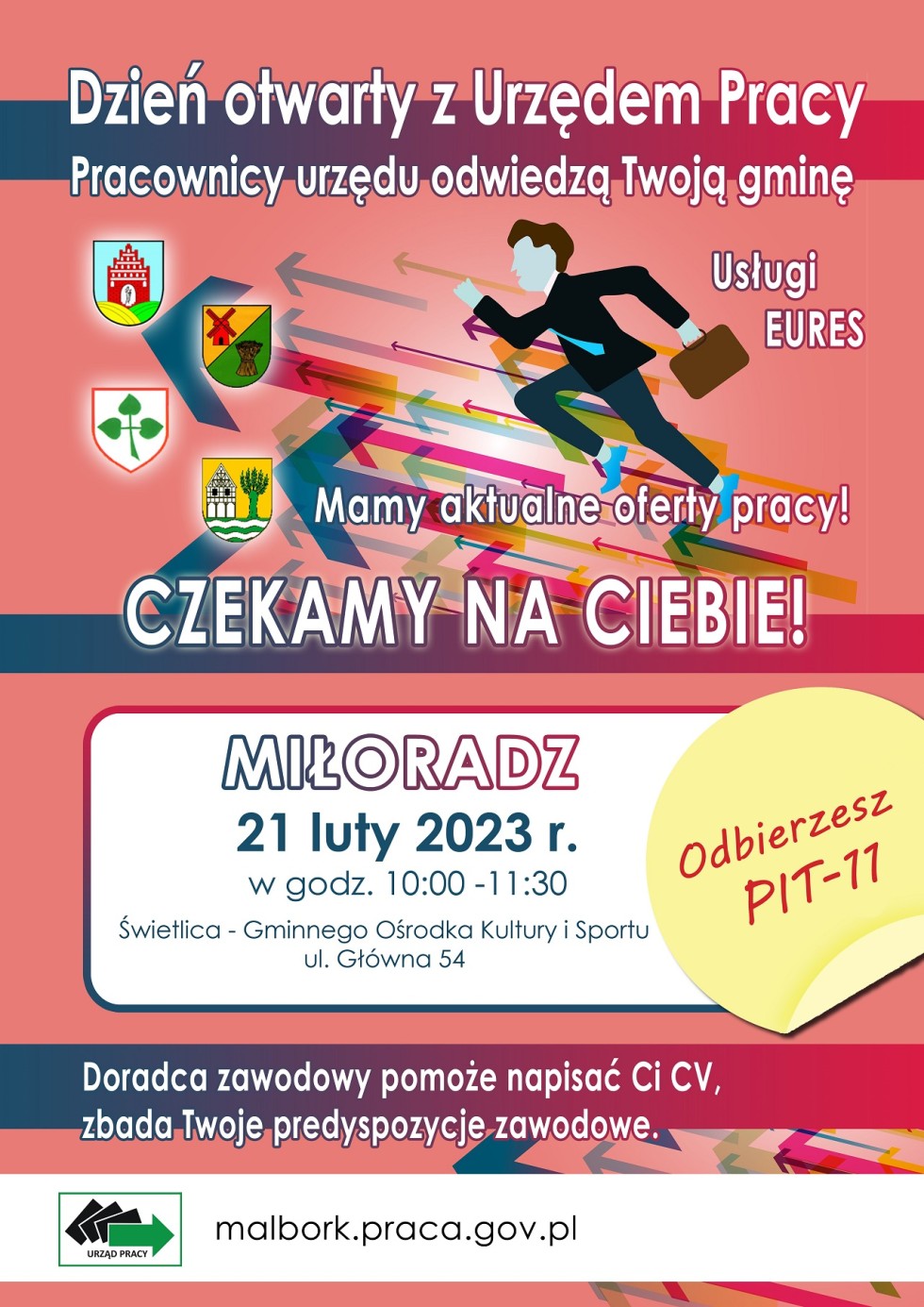 Dzień Otwarty Powiatowego Urzędu Pracy w gminie Miłoradz.